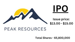 Peak Resources LP  PRB IPO  Detailed Review amp Analysis [upl. by Anyar236]