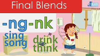 Final Blends  ng nk  Phonics Reader  Bring the King a Drink  Go Phonics 3F U17  EFL [upl. by Jenne]