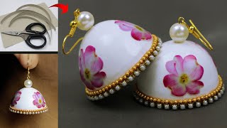 Beautiful Paper Earring Making  Easy jewellery making at home with paper [upl. by Werna]