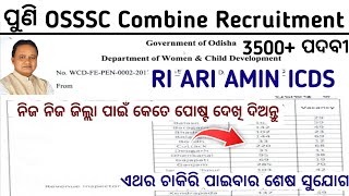 OSSSC RI ARI AMIN New Recruitment 2025OSSSC RI ARI AMIN Govt JobsJobs in Odisha [upl. by Dylana219]