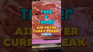 Air Fryer Curry Steak  Fast and Delicious Ribeye airfryer ninjafoodi steak [upl. by Atinob]