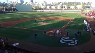 Sindarius Thornwell throws out first pitch [upl. by Mihar959]