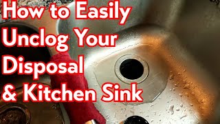 Garbage Disposal Clogged Sink Clogged Not Draining [upl. by Mcclain]