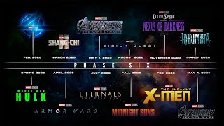 NEW MARVEL STUDIOS MULTIVERSE SAGA SLATE PHASE 57 20242028 All Films Confirmed and Rumored [upl. by Arymat875]