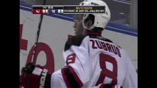 Dainius Zubrus 4 Goals vs Lightning 112308 [upl. by Ystap]