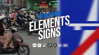 Transition Elements Signs After Effects Template  Premiere Pro MOGRTs  MOV [upl. by Paff]