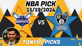 Charlotte Hornets vs Brooklyn Nets Pick 111924 NBA Pick Prediction [upl. by Brockwell865]