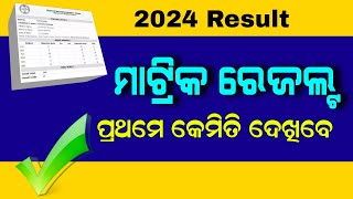 How to See Matric Result 2024 Odisha  10th Class Result 2024 Odia [upl. by Annaili]