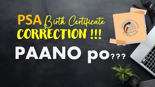 PSA Birth Certificate Correction [upl. by Assecnirp902]