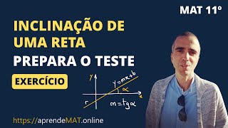 GEOM ANALÍTICA 11º Como determinar a inclinação de uma reta  Exercício de teste [upl. by Sternlight]