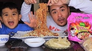 CJ SPEAKS ILOCANO SAMYANG MALA MUKBANG [upl. by Limaa]