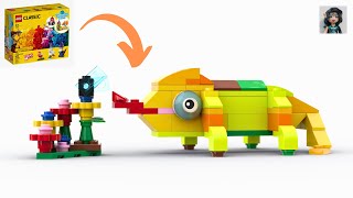 CHAMELEON Lego classic 11013 ideas How to build [upl. by Isidoro]