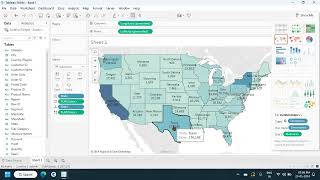 Create Map chart In Tableau [upl. by Eseuqcaj]