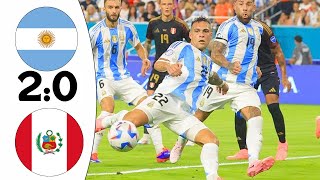 Argentina vs Peru 20 Copa America 2024  HIGHLIGHTS [upl. by Noyk25]