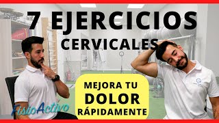 🔴 7 Ejercicios para Cervicales  ALIVIA tu DOLOR de CUELLO  Fisioterapia 2021 [upl. by Annayd]