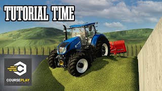 Tutorial  Using Courseplay For Bunker Compacting amp Leveling  Farming Simulator 19 [upl. by Llejk]