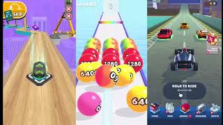 Going Balls VS Ball Run 2048 VS Race Master 3D MAX LEVEL GAMEPLAY  Android IOS [upl. by Bolen]