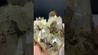 Amazing Yellow quartz with siderite combined from skardu mines karakoramgems quartz gemstone [upl. by Nosnah]