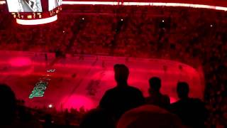 2010 WCF game 4 Blackhawks Intro and National Anthem [upl. by Tomasine]