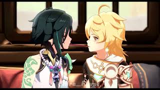 Pocky Game  Aether x Xiao reuploaded 2022 [upl. by Ahar]