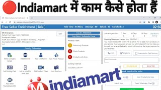 Indiamart tele associate job me kam kaise hota h Indiamart live work Indiamart live freelance work [upl. by Hnahc]