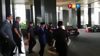 Musa leaving the Sabah Administrative Office building after chairing the first cabinet meeting today [upl. by Tillie174]