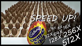 ALL Cadburys Creme Egg  Here Today Goo Tomorrow 2008UK SPEED UP🐆2X4X8X16X  512X [upl. by Langelo]