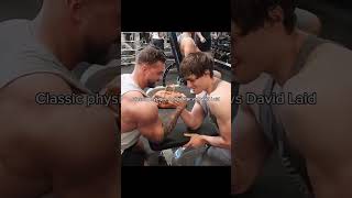 Chris pulled his entire body😳 davidlaid aesthetic gymshark chrisbumstead armwrestling hook [upl. by Drarej]