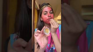 Applying Balm with a PeelOff Mask On  shorts skincare [upl. by Edsel]