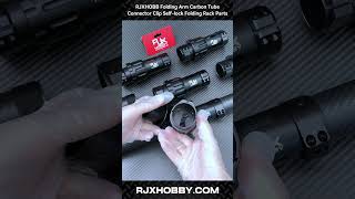 RJXHOBB Folding Arm Carbon Tube Connector Clip Self lock Folding Rack Parts RJX3231 [upl. by Kahlil]