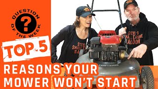 Top 5 Ways To Fix A LAWN MOWER That WONT START Fix It In Minutes [upl. by Attenov]