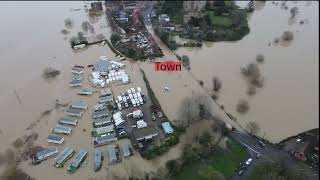 Tewkesbury Flooding Jan 2024  short [upl. by Annahsal]