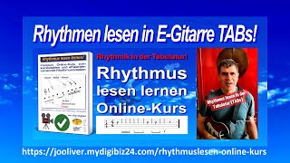 Rhythmus Notation lesen lernen für Gitarristen  Noten Tabulatur TABs [upl. by Joanne]