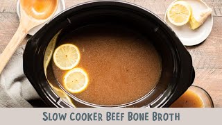 Slow Cooker Beef Bone Broth [upl. by Euqnom]