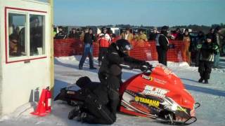 FASTEST snowmbile on ICE in 1320 feet 189 mph OSP racing [upl. by Terr135]