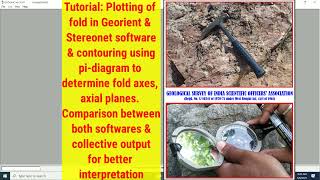 GEOrient amp Stereonet Tutorial2Plotting Pidiagram of foldGEOrient amp StereoSoftware demonstration [upl. by Idnim405]