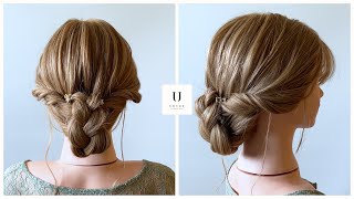 【超ミニクリップでつくる】簡単アップヘアのやり方を解説 [upl. by Winter940]