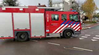 P1 brandweer 124030 met spoed naar middelbrand Beverwijk [upl. by Olaznog]