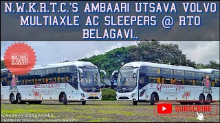 nwkrtc ambaari utsava volvo Multiaxle AC Sleepers inhouse built belagavi div rto registered [upl. by Quartet992]