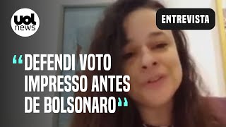 Janaina Paschoal defende voto impresso e diz que há falta de inteligência em ameaças de Bolsonaro [upl. by Ahseenak]