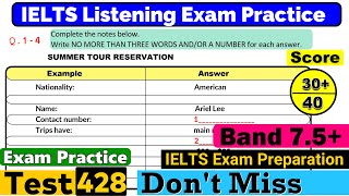 IELTS Listening Practice Test 2024 with Answers Real Exam  428 [upl. by Rodi]