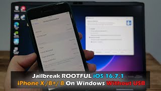 Jailbreak ROOTFUL iOS 1671 iPhone X 8 8 On Windows Without USB [upl. by Lia521]