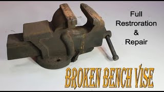 Rusty BENCH VICE restoration  rusty  MO HANDS [upl. by Huey]