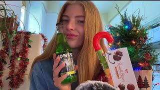 ASMR Holiday Mukbang Popping Candy WarHeads Christmas Chocolate Jones Soda MOUTH SOUNDS 👄 [upl. by Lorenzana]