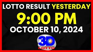 Swertres Result Yesterday 2PM5PM amp 9PM October 10 2024  2D3D Lotto [upl. by Lindley]