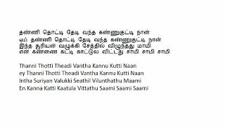 Thanni Thoddi Theedi Vantha Karaoke [upl. by Crary]