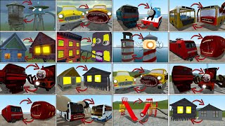 EVERYTHING TURNED INTO MONSTERS BLOOP HOUSE HEAD CAR EATER VS ALL TREVOR HENDERSON BATTLE In GMOD [upl. by Nauq]