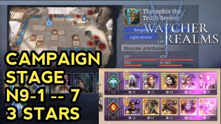 STAGE N9 1  7  3 STARS GAMEPLAY   WATCHER OF REALMS INDONESIA [upl. by Marv]