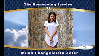 The Homegoing Service of Milan Evangeleista Jeter [upl. by Kiran]