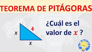 📐 TEOREMA DE PITÁGORAS Halla los CATETOS de valor x conociendo la HIPOTENUSA Triángulo Rectángulo [upl. by Heidt]